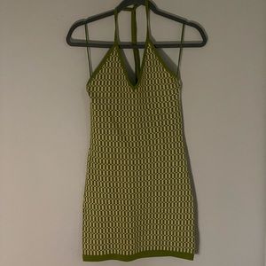 HALTER SWEATER DRESS